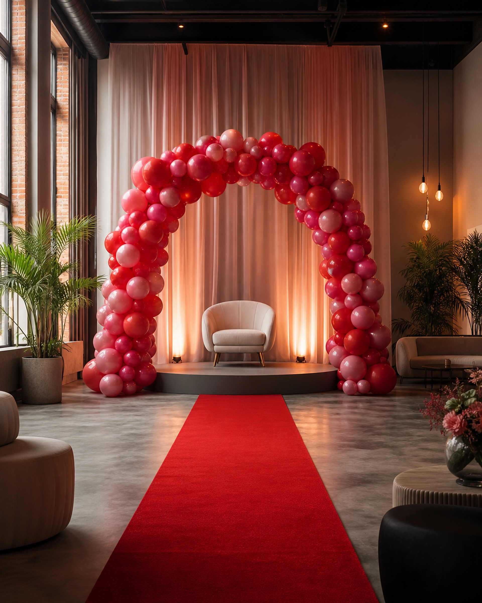 The room where the Columbus edition is played, lit for taping